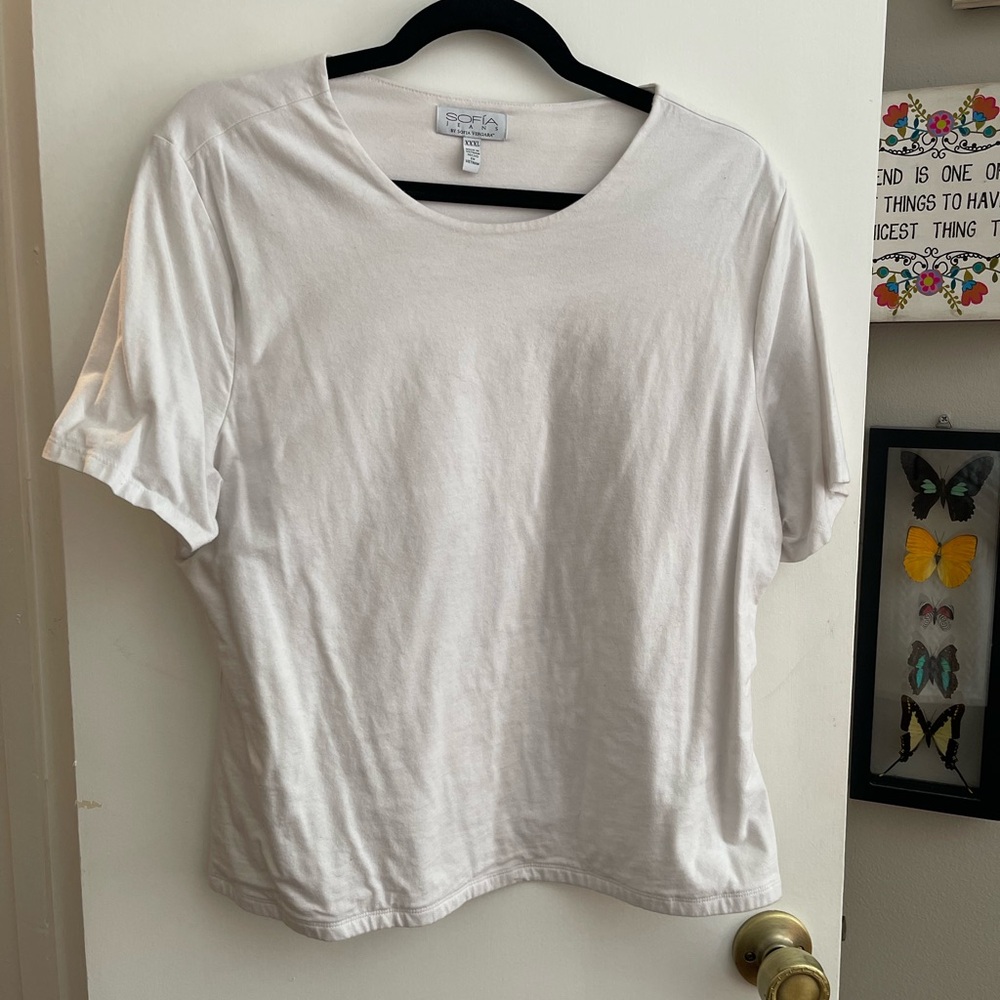 Sofia by Sofia Vergara white crewneck t-shirt